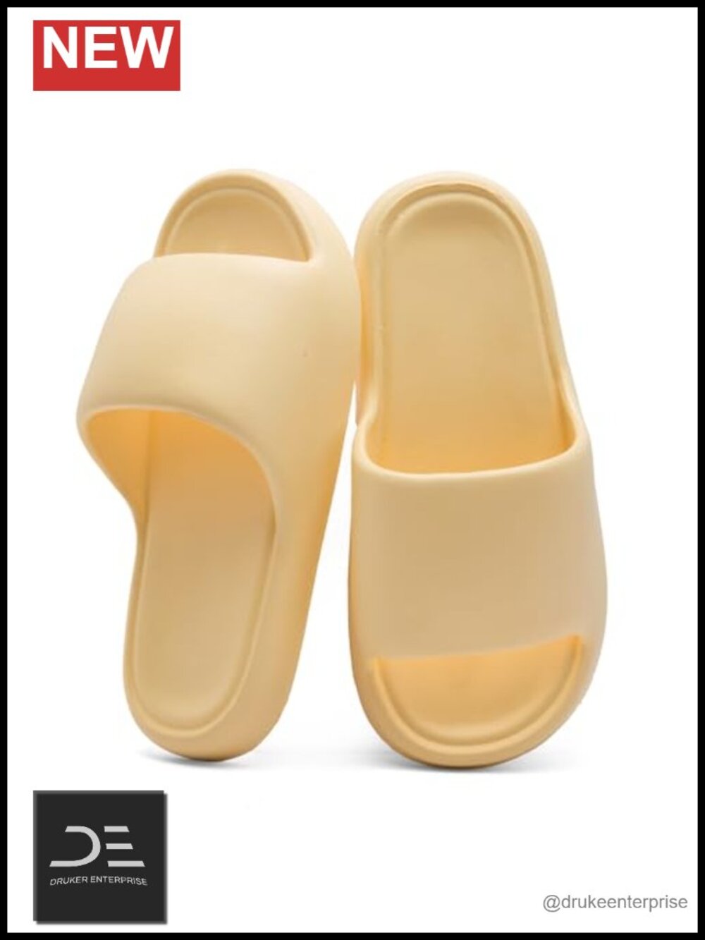 Unisex Cloud Slides, Thick Sole Pillow Slippers, Quick Drying Non-Slip EVA